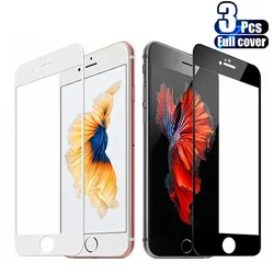 Premium 3PCS Full Cover Tempered Glass Screen Protector Set - 3PCS Black Glass (For iPhone 14)