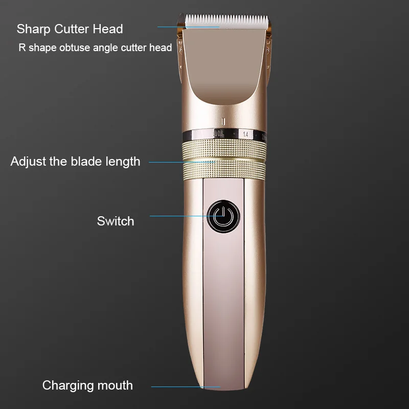 Rechargeable hair trimmer for men grooming electric beard & hair clipper adjustable edge & cutting machine haircut 100-240V