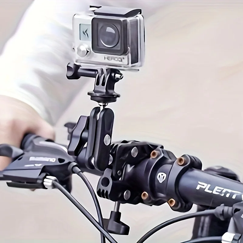 Morsetto per granchio multifunzionale Fotocamera sportiva Fotografia per telefono cellulare Forte baccello di pisello Staffa PTZ universale per espansione esterna in metallo - immagine 3