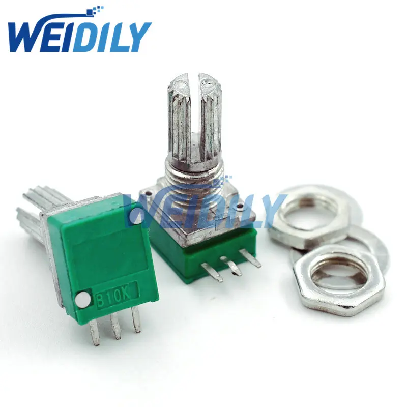 5PCS RK097N B5K B10K B20K B50K B100K 502 103 203 503 104 with Switch Audio 3pin Shaft 15mm Amplifier Sealing Potentiometer New