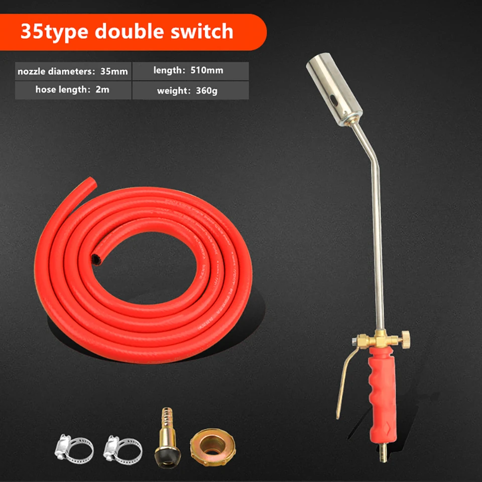 Lance-flammes De Cuisine Professionnel - Acier Inoxydable - Double Interrupteur - 40cm Ou 50cm