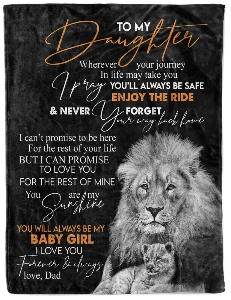 

Одеяло для дочери и отца, подарок для девочки, Флисовое одеяло с львами, Рождество