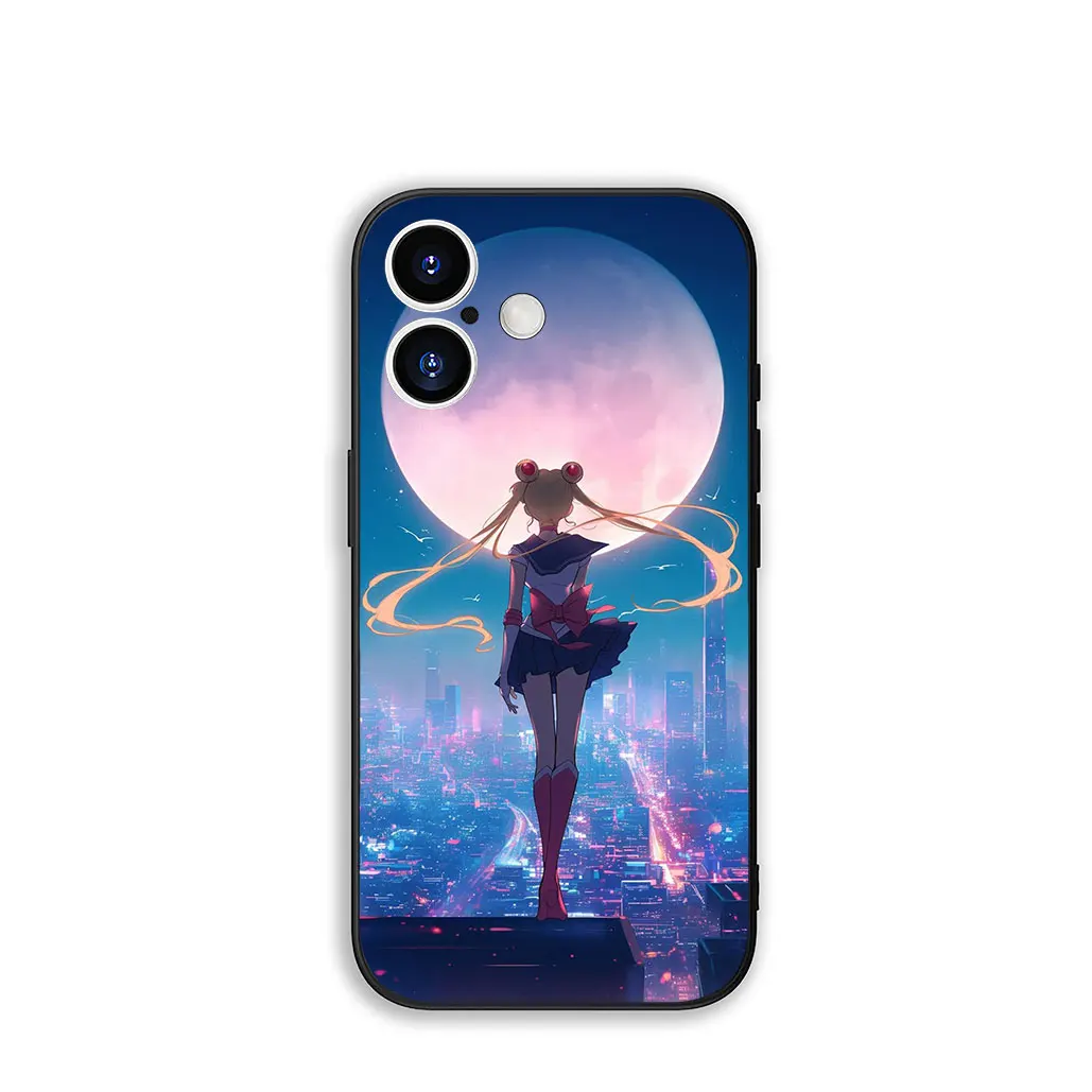Cat Sailor Moon and Beautiful Girl Design Phone Case Cover