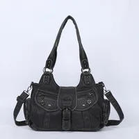 Angelkiss Women Handbag Satchel Top-handle Shoulder Bag Fashion PU Dinner bag Multi-pockets Shoulder Bags Phone Money Pack 1