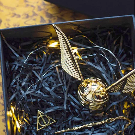 Golden Snitch Ring Box Wedding Jewelry Storage Box Proposal Metal Mystery Valentines Girlfriend Birthday Gift Ideas