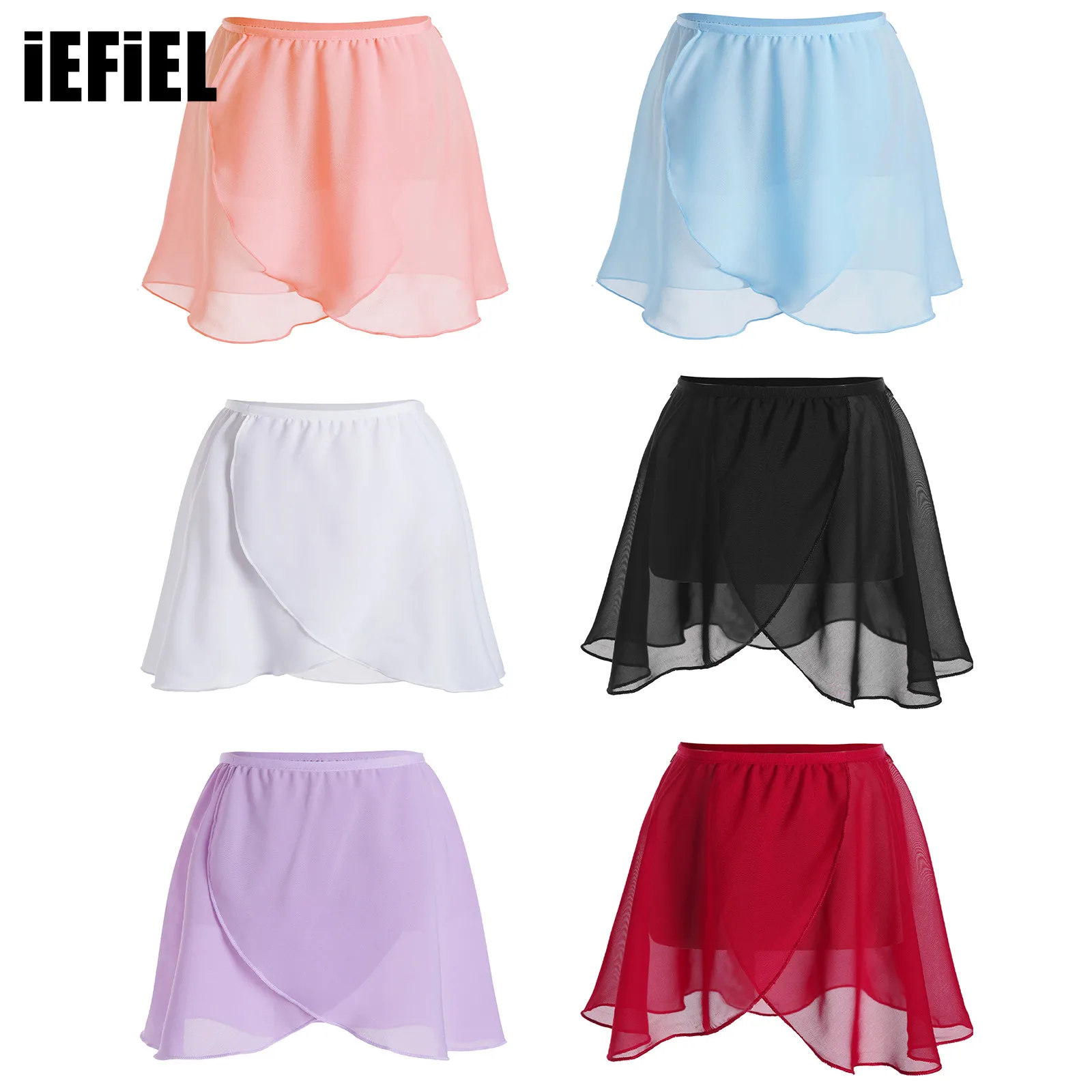 

Kids Girls Chiffon Ballet Skirt Elastic Clothing Waistband Film Skirt Examination Performance Chinese Dance Costume