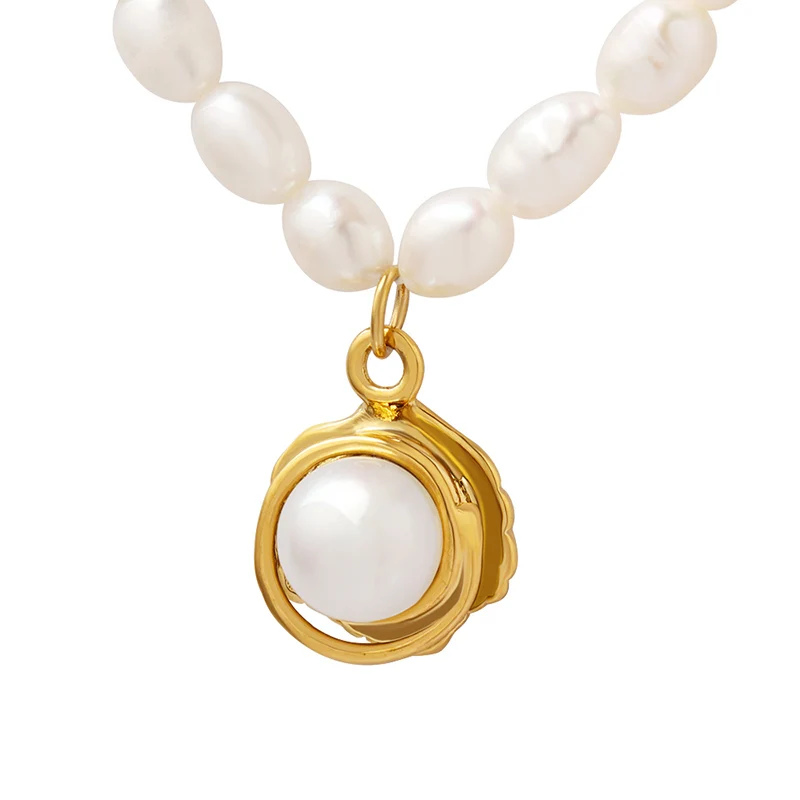 

French Luxury Necklace Women's Premium Imitation Pearl Pendant Necklace Women's Jewelry Fashion Wedding Party Gift