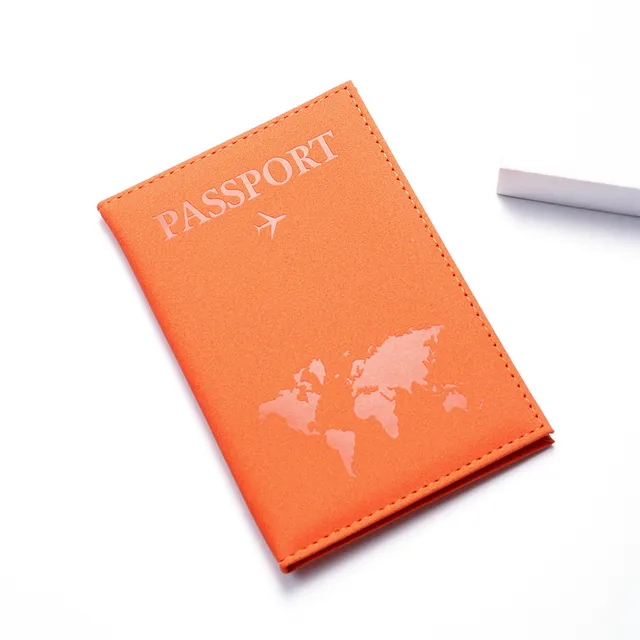 Stamped Aircraft Thickened PU Leather Travel Passport Protective Case For Storing Leather Documents Folder 5