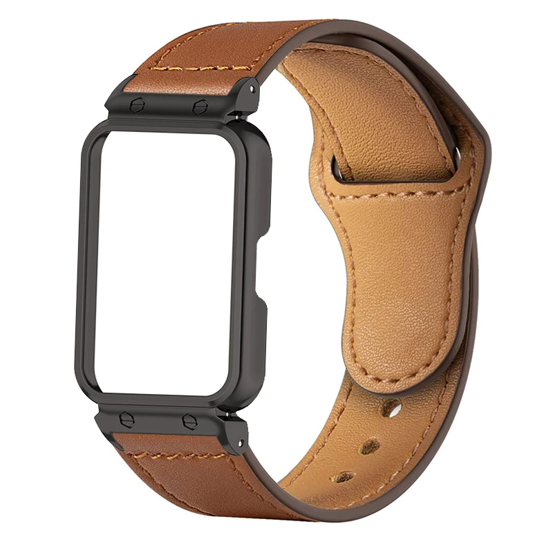Leather Strap Case Protector with Metal Shell