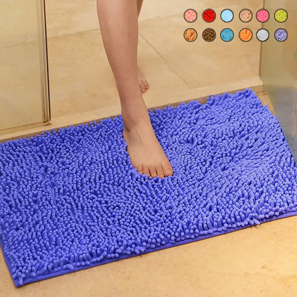 40*60cm Bath Mat Anti Slip Super Absorbent Bathroom Carpet Toilet Kitchen Floor Feet Pad Living Room Doormat