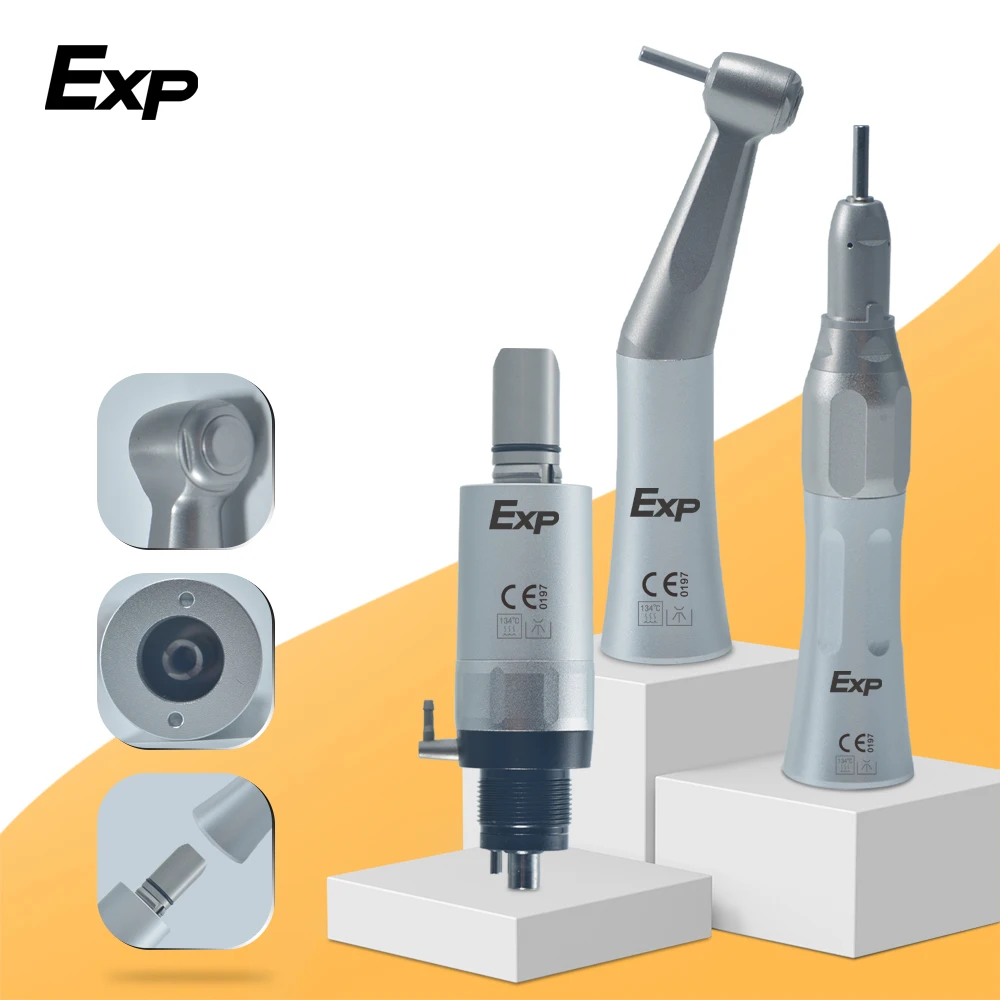 EXP Dental Niedrigdrehzahl-Handstück FX Kontra-Winkelstück Gerades Handstück Motor-Kit Externe Wasserzufuhr Dentalwerkzeuge