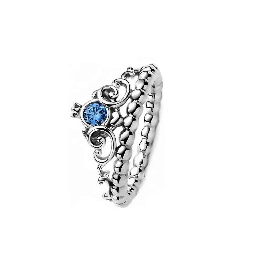 Silver Ring 925 Sterling Silver Ring For Women Original Fashion Jewelry Accessories Moon Snowflake Heart Gifts Wedding Patry