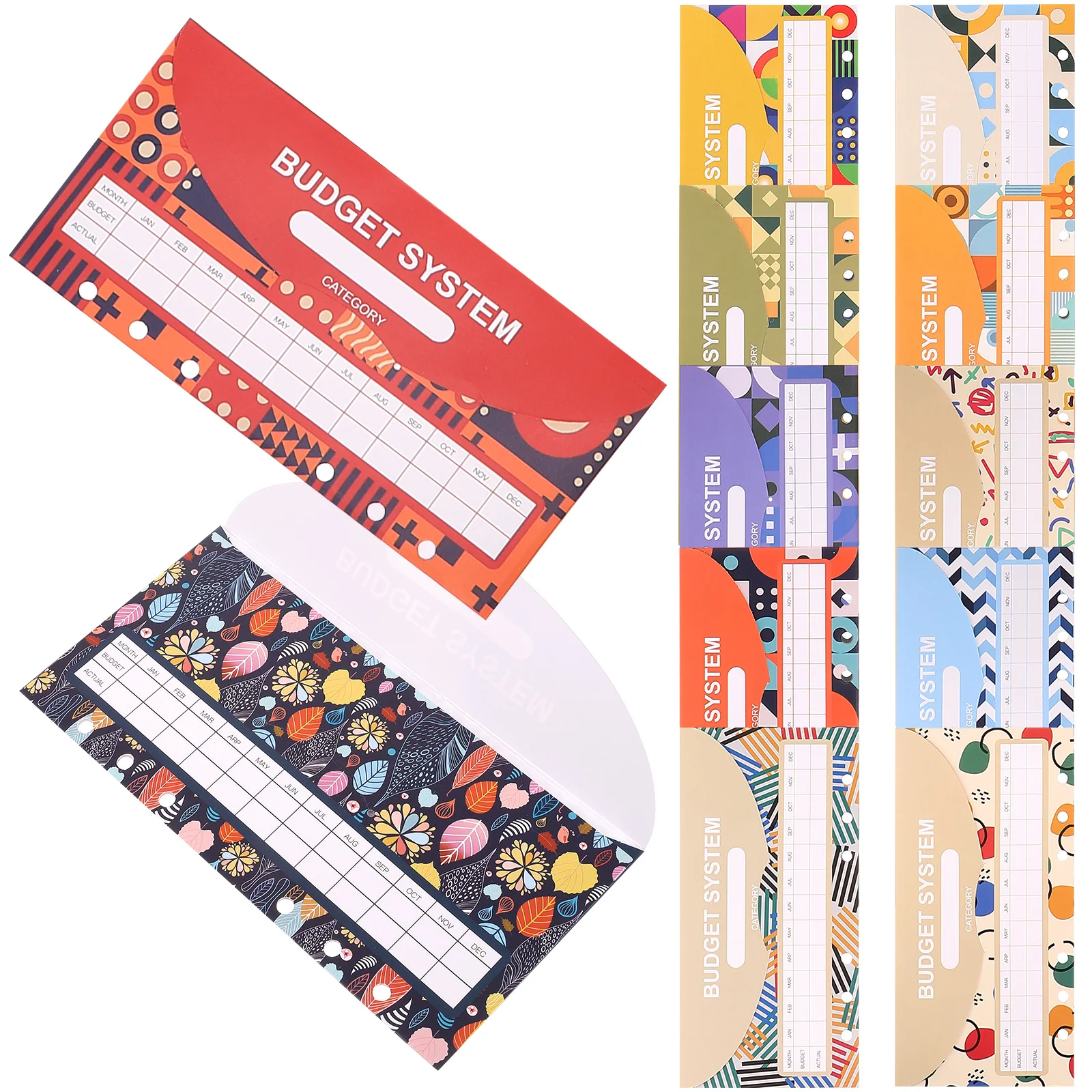 

12 Pcs Budget Card Pattern with Hole Cash Plan Consumption Envelope Envelopes for Budgeting Money Cards Holder