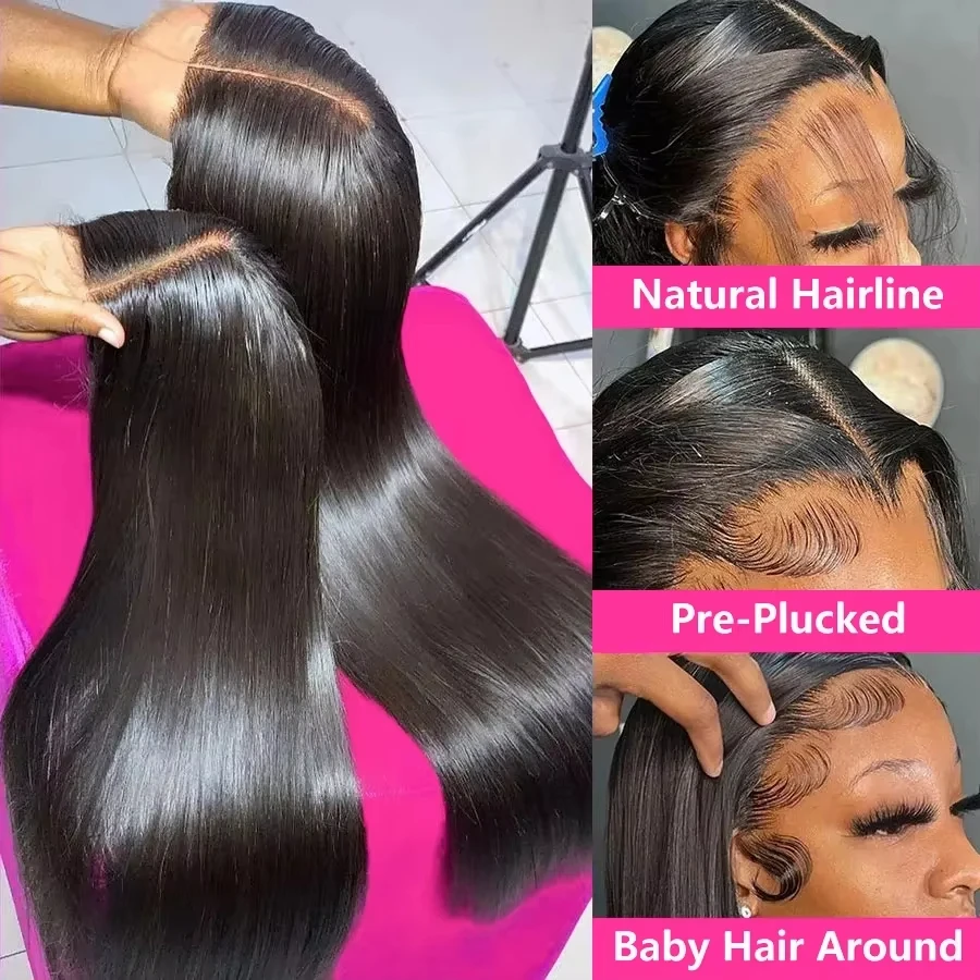 13x4 Bone Straight Lace Front Wig 30 40 Inch Lace Front Human Hair Wigs For Women 13x6 Brazilian Hair Wigs 360 Frontal Wig