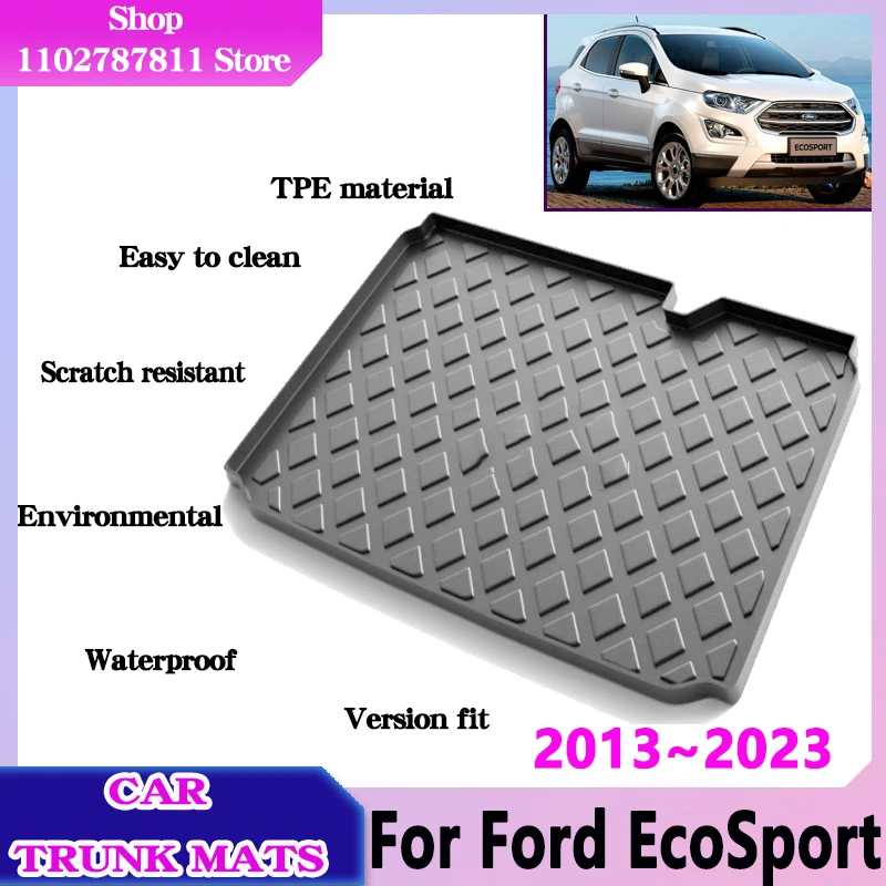 

Коврик для хранения в багажнике автомобиля для Ford EcoSport 2020, аксессуары 2013 ~ 2023, B515, напольные коврики, мягкие водонепроницаемые защитные коврики