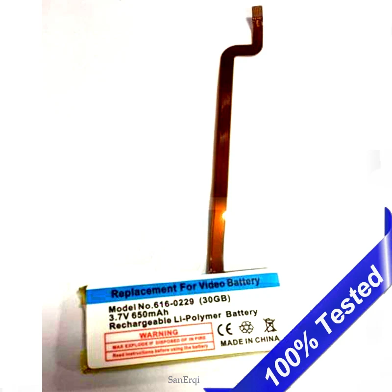 Per Ipod Classic Gen 6Th 7Th 80Gb 120Gb Batteria Sottile 160Gb 616-0229 Per Ipod 5/5.5 Gen 30 Gb Batteria 650Mah