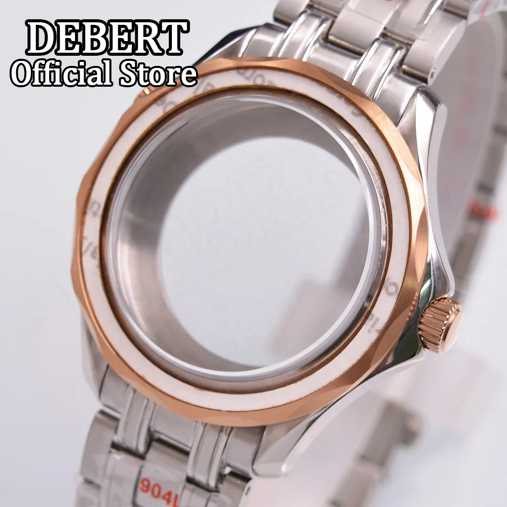 

DEBERT 41mm Sapphire Glass Silver Rose Gold Watch Case Fit NH35 NH36 ETA 2824 2836 Miyota 8205 8215 821a Mingzhu DG2813 Movement