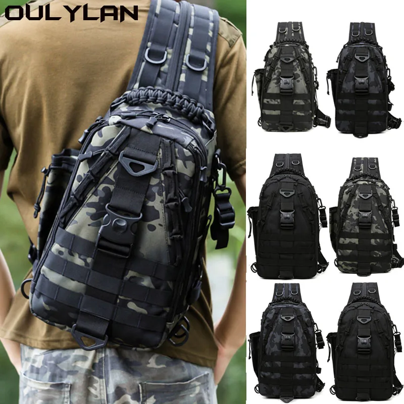 

Oulylan High Capacity Tactical Backpack Multifunctional Travel Mountaineering Camo One Shoulder Dual Use Backpack