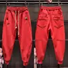 Men's Sweatpants Solid Loose Fit Mens Sweatpant Autumn Fashion Khaki Joggers Pants Unisex Elastic Waist Track Male Trouser 2025 3