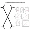 1 Set Adjustable Bed Suspenders Sheet Fastener Straps Clippers Clips Holder Kit Gripper Fitted Crisscross Bed Sheet Holder 6