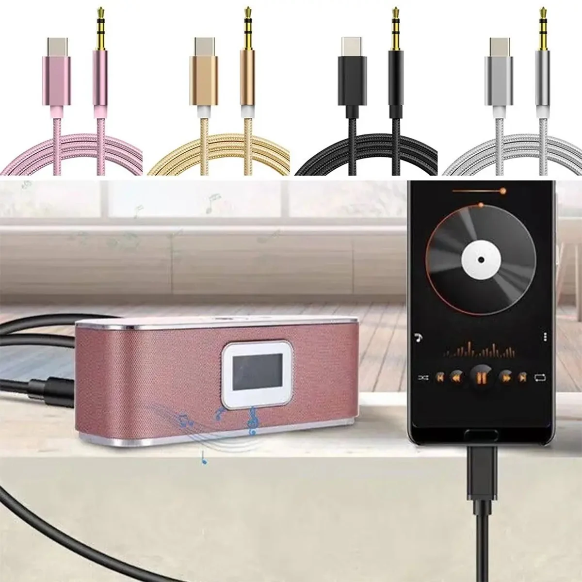 รูปสินค้า อะแดปเตอร์ USB-C 3.5มม. หูฟัง-ลำโพง คุณภาพดี