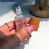 10ml Portable Thick Glass Roller Essential Oil Perfume With Balls Bottles Travel Refillable Rollerball Vial Travel Roll On Vials 4