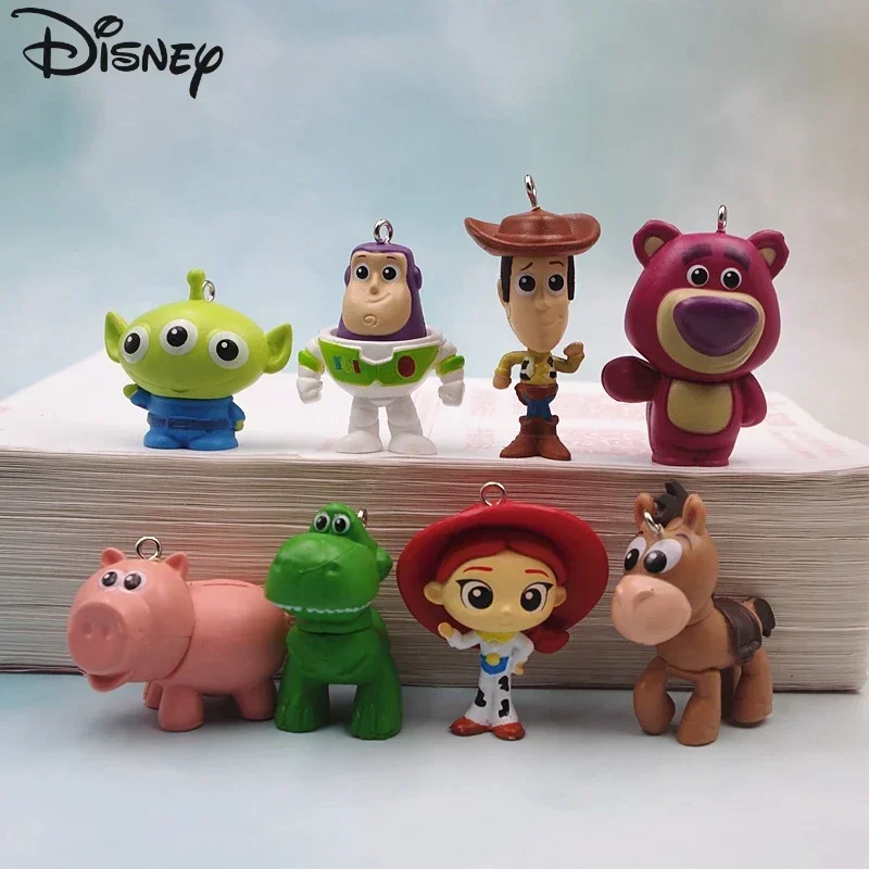 Disney Toy Story Action Figure Dolls Anime Figure Woody Jessie Buzz Lightyear Model Cake Decor Kawaii Zaino Ciondolo Giocattoli Per Bambini