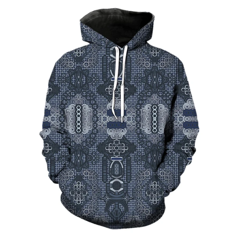 Fashionable And Minimalist Printed Clothing Harajuku Street Autumn And Winter Men's Casual Hooded Sportswear Long Sleeved Hoodie