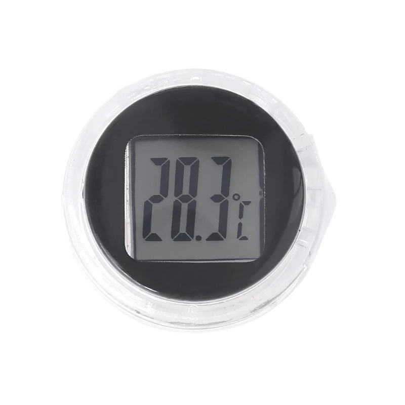Digital Thermometer Mini Motorcycle Thermometer Waterproof Stick-On Motorbike Mount Watch
