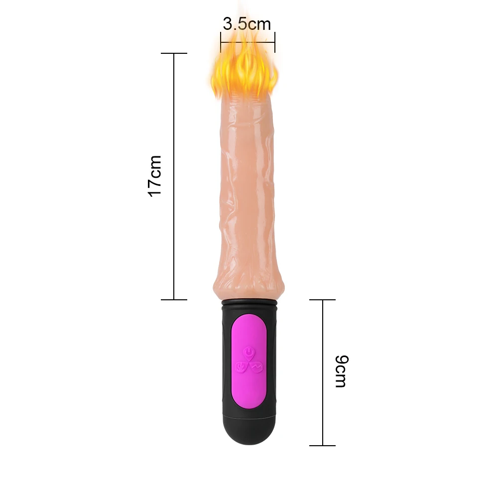 Gode ​​chauffant réaliste, vibrateur pliable, doux, énorme point G, Stimulation de l'anus, 7 vitesses, jouet sexuel pour femme_voghion.com