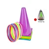 1 Set Party Games Ring Toss Game Carnival Combo Set Soft Plastic Cones Ring Toss Games Throwing Game Toy For Kid Adult 3