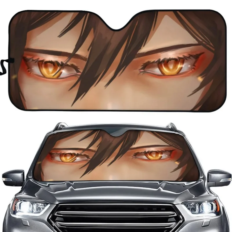 

Anime Character Eyes Printed Car Sunshades Heat Reflector UV Protecting Windshield Sunshade Universal Auto SUV Truck Accessories