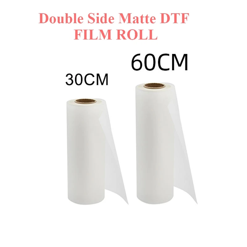 양면 무광 인쇄 DTF 잉크젯 필름, 열전사 DTF 프린터용, 30 cm, 33 cm, 60cm x 100m 크기