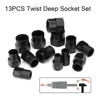 10/13Pcs Impact Damaged Bolt Nut Remover Extractor Socket Tool Set Nut Removal Wrench 2