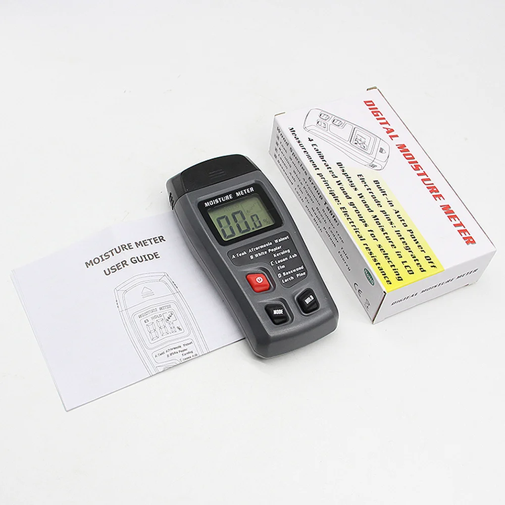 Digital Wood Moisture Meter EMT01 Professional 0~99.9% Timber Hygrometer Portable Tool LCD Display Timber Damp Detector images - 6
