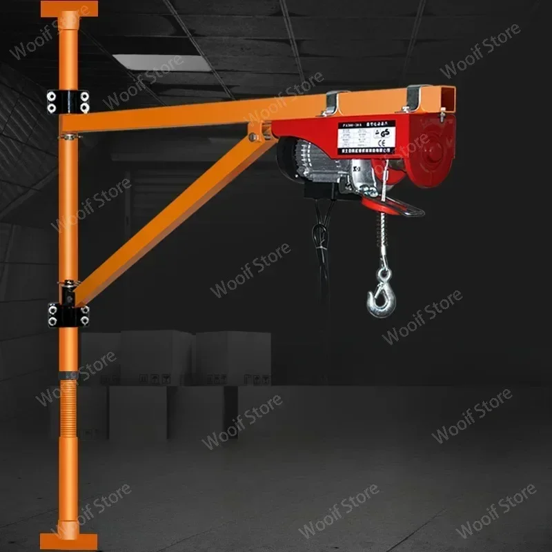 Fast electric hoist 220V small home decoration lifting crane column bracket