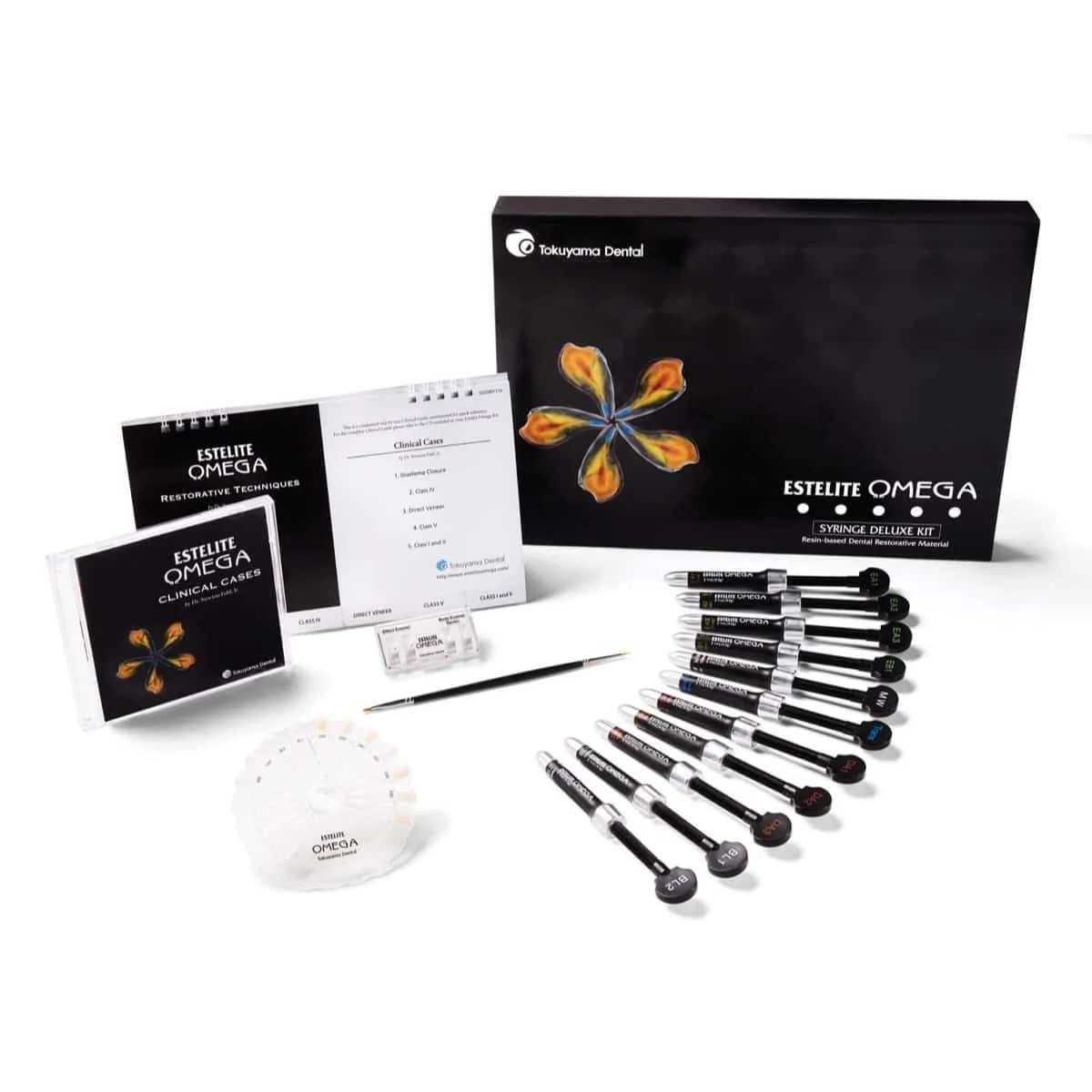 Новый 1 комплект, оригинальный шприц Tokuyama Estelite Omega Deluxe для ремонта зубов и эстетики