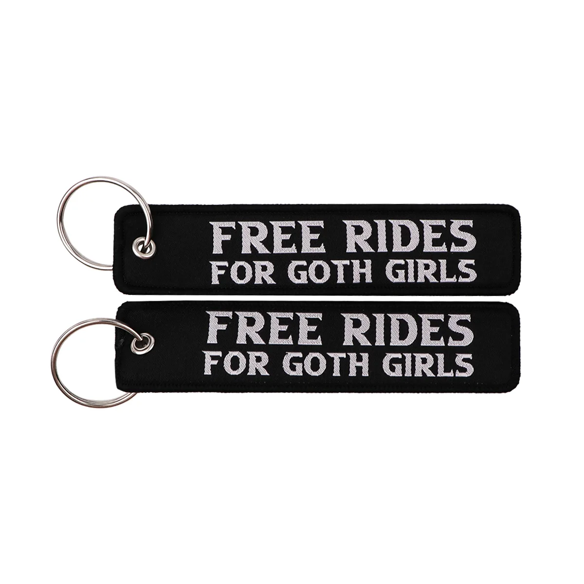 Humorous Embroidered Keychain - Key Ring Holder Accessory and Gift