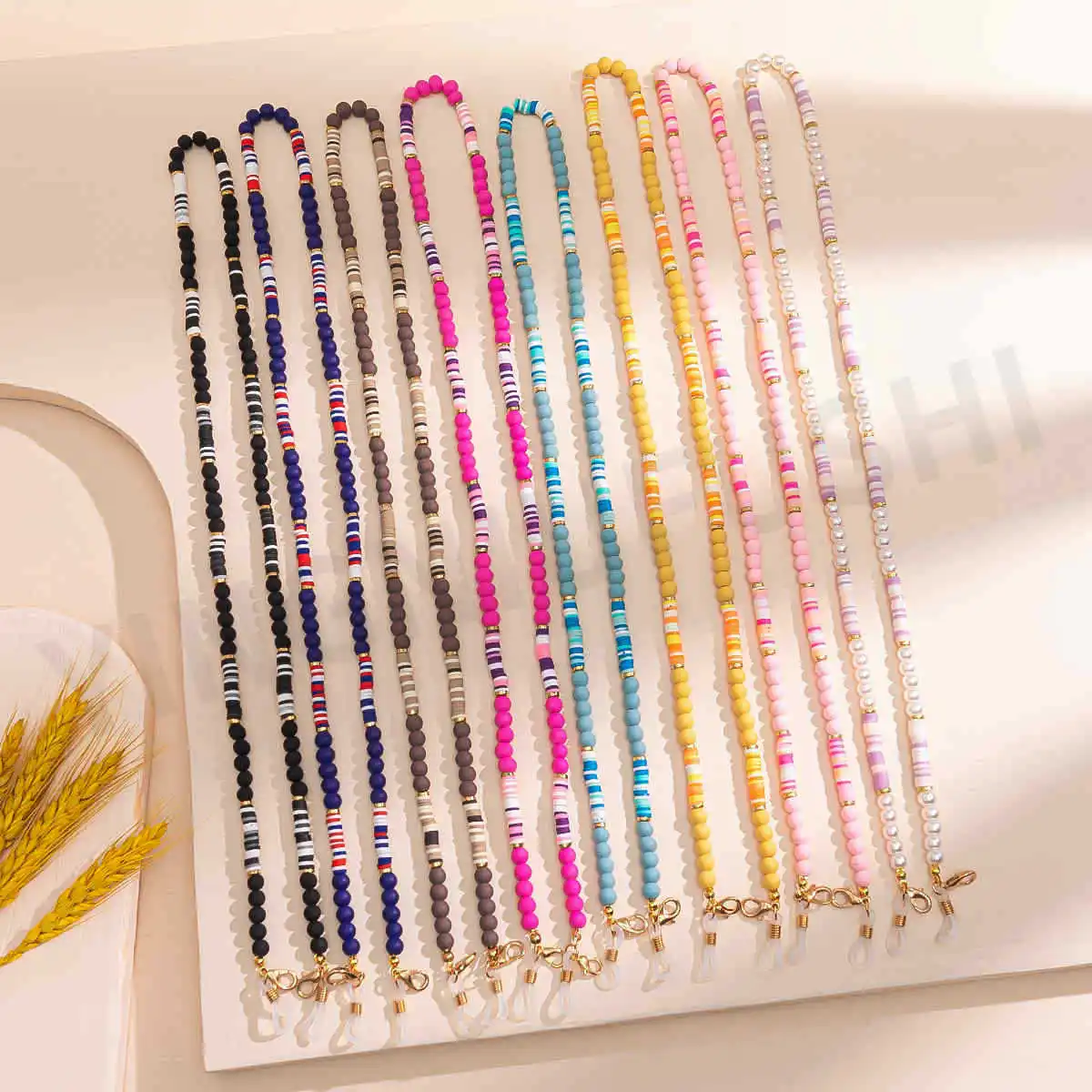 

Mixed Color Acrylic Beaded Glasses Chain Fashion Neck Hanging Glasses Rope Sunglasses Lanyard Eyewear Accessoriess