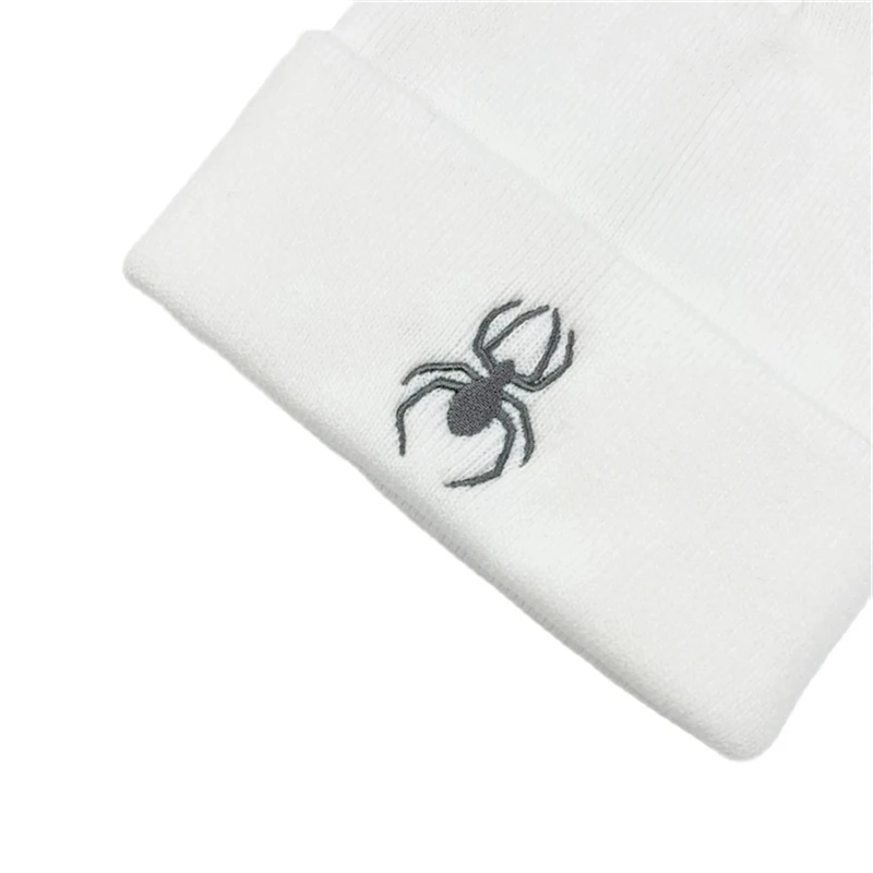 Herbst Winter Spinne Stickerei Strick mützen halten warme Mütze für Männer Frauen – Detail 9