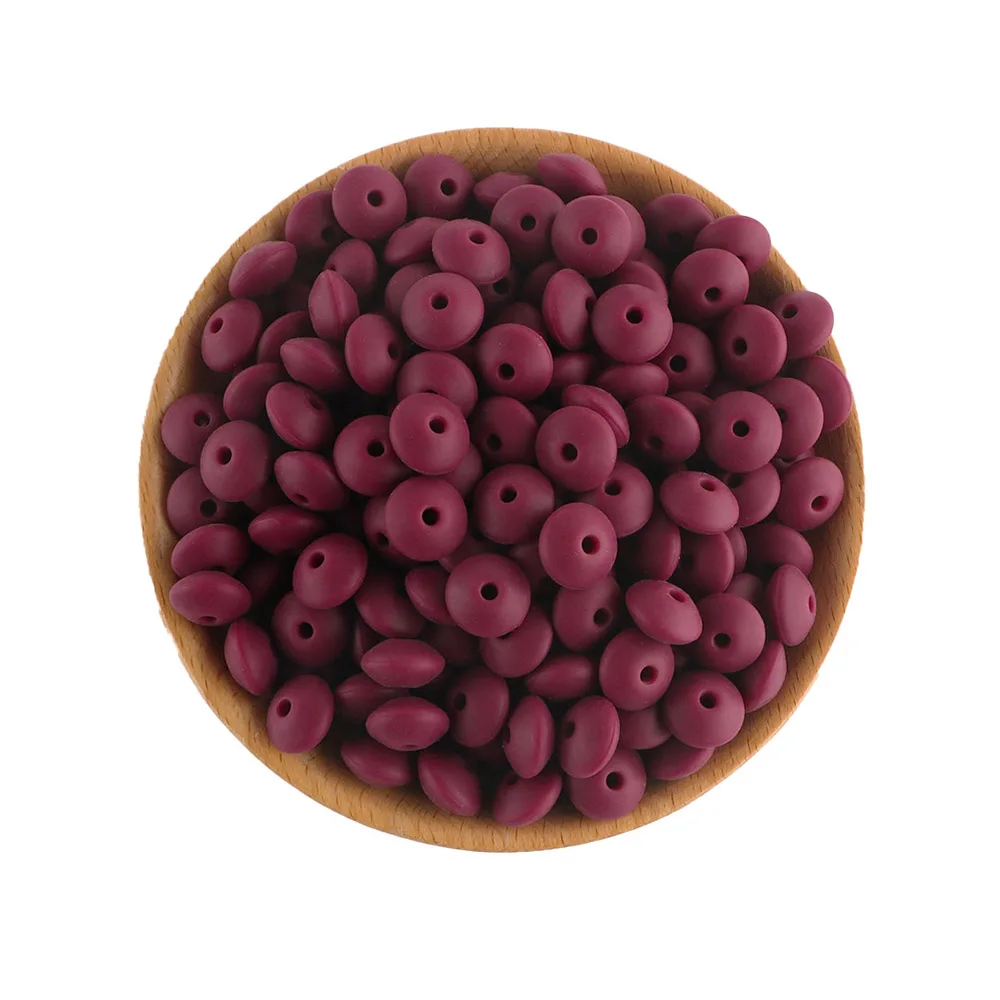 Silicone Lentil Spacer Beads for DIY Accessories (12mm, Multiple Quantities Available)