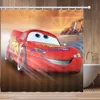 Anime Red Lightning McQueen Cars Shower Curtain 1pcs Cartoon Bath Screen Curtains with Hooks for Bathroom Decor Waterproof 4