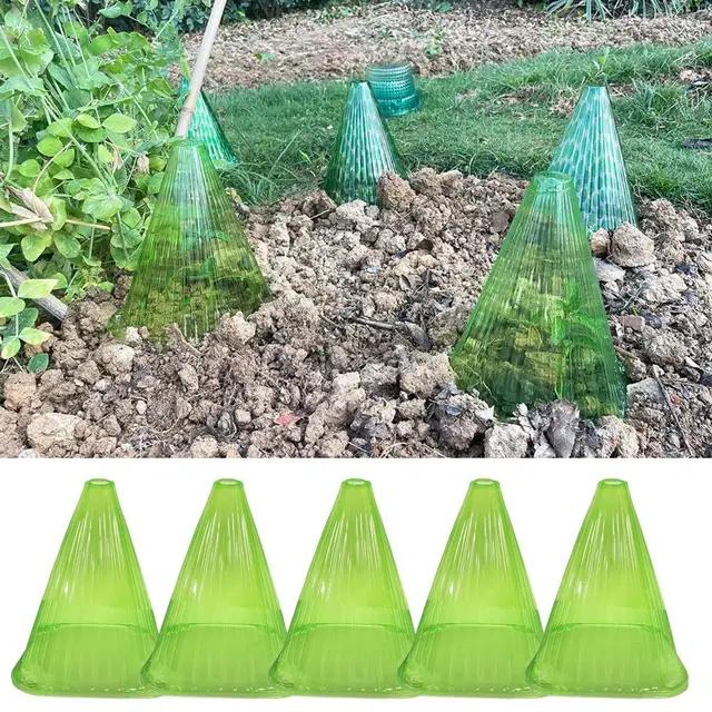 5 db Növényvédő Burkolatok Csengő Alak Időjárásálló Védekezők Fagyállóság Tiszta Cseppvédővédő - Image 4