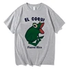 Bad Bunny Debi Tirar Mas Fotos Album Print Tshirt Hip Hop EL COQUI Frog Unisex Fashion Print T-Shirt Pure Cotton Streetwear Tops 4