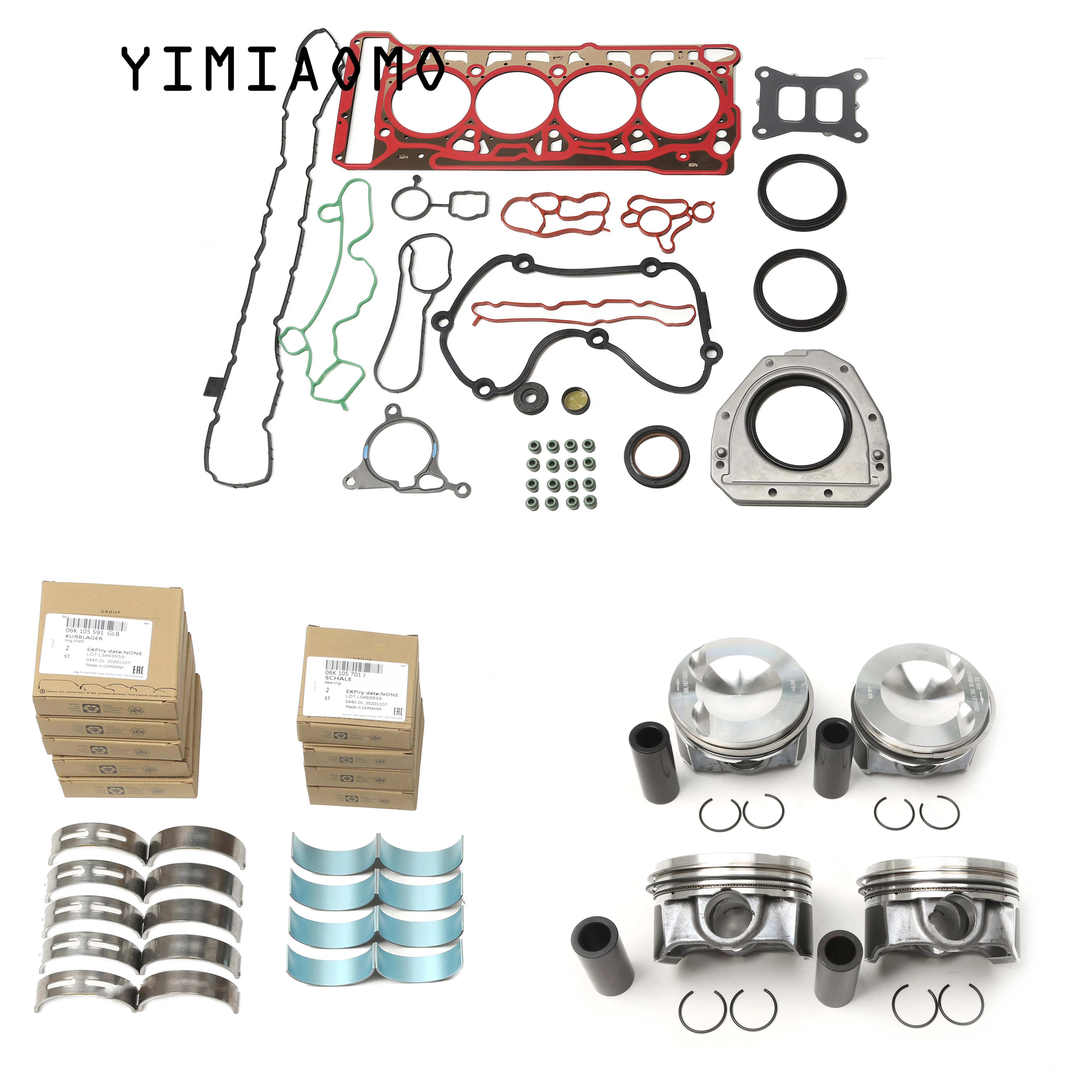 

06K107065AS Engine Repair Kit 3Pcs For AUDI A3 Convertible 2.0 TFSI A5 Q3 VW Beetle Jetta Skoda Octavia Seat Alhambra 06H198151J