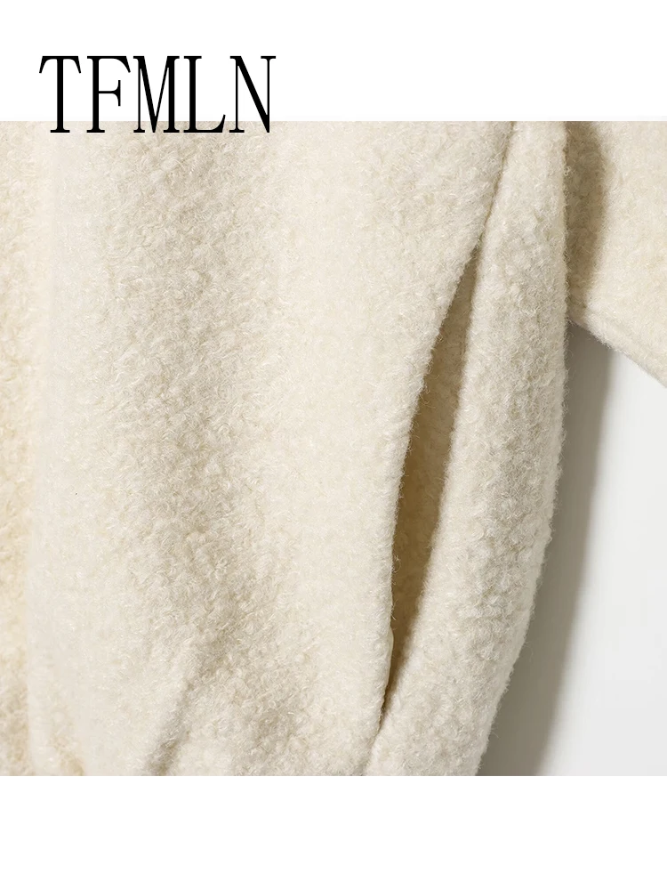 TFMLN Women Fashion Fleece Jacket 2025 New Autumn Winter Thickened Full Sleeve Stand Collar Zipper Coats Lady Outerwear Warm A