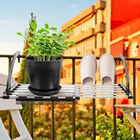 Balcony Drying Rack Clothes Multi-purpose Hanger Large Laundry Hanging Stainless Steel Clothesline outdoor folding 2