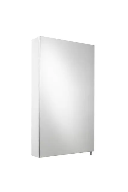 

16 in. W x 26 in. H Single Door Steel Medicine Cabinet with Mirror in White