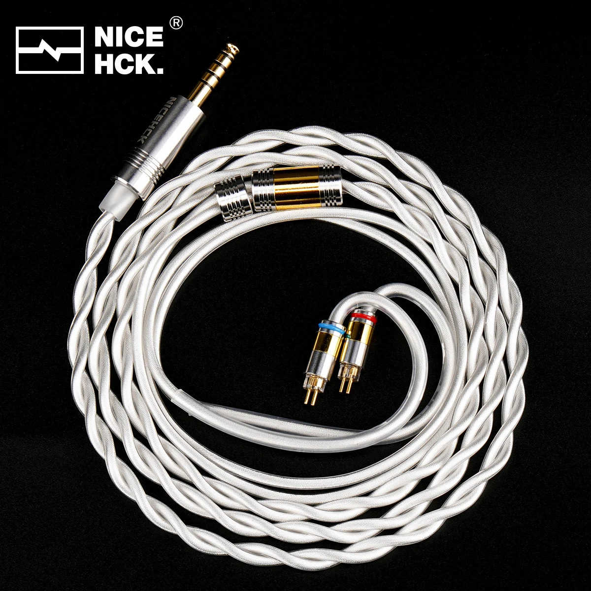 

NiceHCK SnowCat HiFi Cable 6N OCC+6N Silver Plated OCC Earphone Wire 3.5/2.5/4.4 MMCX/2Pin/QDC for Kima Galileo Aria FH11 HOLA