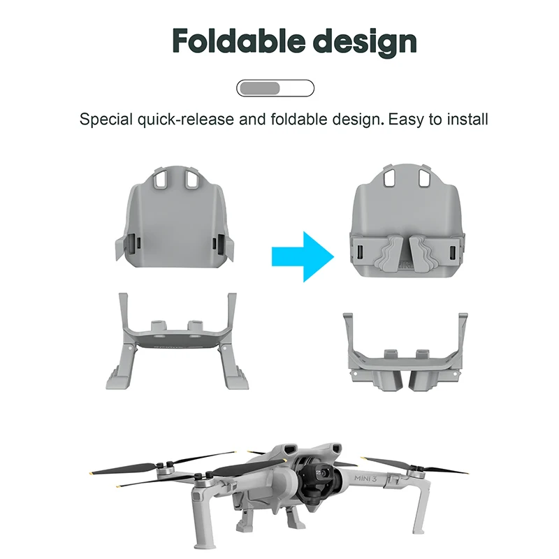 Mini 1-Support pliable pour DJI Mini 2, train'atterrissage pour Drone DJI Mavic Mini, protection